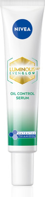 NIVEA EVEN GLOW Luminous Oil Control Serum for Women, Salicylic, Hyaluronic Acid, Thiamidol(40 ml)
