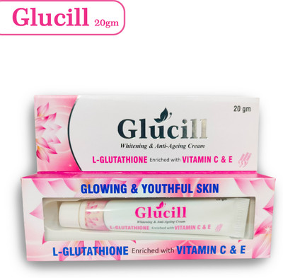 GLUCILL Whitening Cream - Upward Circular Motion and Wash Thoroughly(20 g)