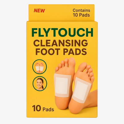 FlyTouch 10 Foot Pads Body Care Pads for Stress Reduction and Better Circulation(60 g)