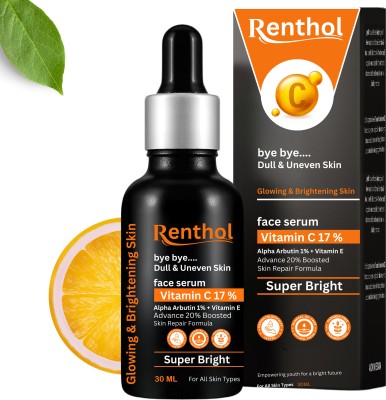 Renthol 17% Vitamin C Face Serum | Skin Brightening | Dark Spots | Skin Glow face serum(30 ml)