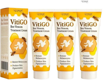 ACTIWOW Vitigo Bee Venom Cream for Tan Removal Support 3 Pcs(300 g)