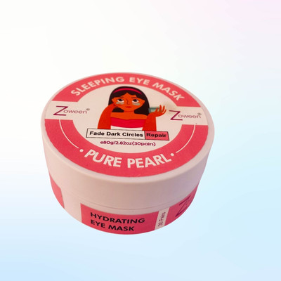 zoween 30 pair white pearl under eye patches - refreshing Hydrogel for smooth ,Revitalized Skin(60 g)