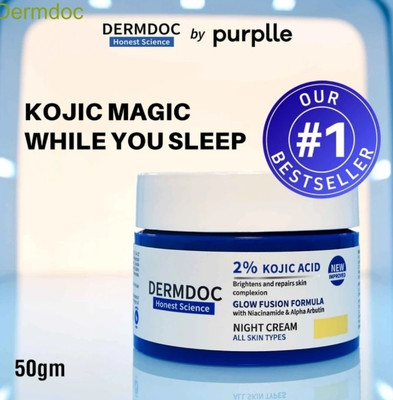 house of common DermDoc Kojic Acid Night Cream for Skin Tone Brightening (50 g)(50 g)