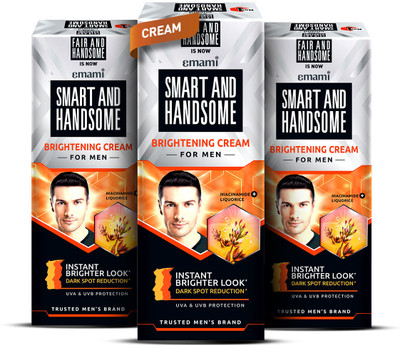 Smart & Handsome Long Lasting Radiance Cream|2X Spot Reduction|Brighter Look Pack of 3(180 g)