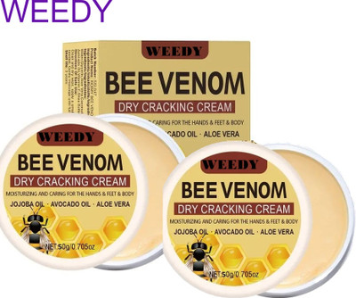 WEEDY Bee Venom Dry Cracking Cream Pack of 2 for Dry Skin Relief(60 g)