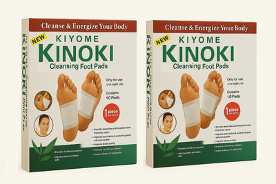 KIYOME KINOKI CLEANSING DETOX FOOT PADS -Simple and Easy to use[PACK OF TWO](200 g)
