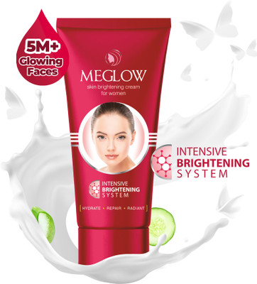 meglow Skin Brightening Cream for Women | Evens Tone, Fades Spots & Boosts Radiance(50 g)