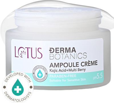 LOTUS DERMA BOTANICS Ampoule Creme Kojic Acid+Berry |Reduces Dark Spot & Gives Oil-Free, Radiant Skin(50 g)