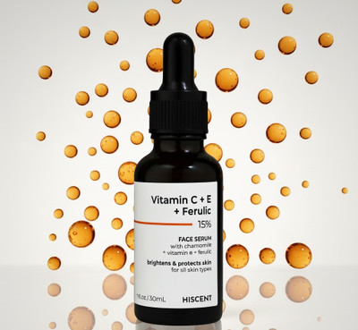Hiscent High Potency Vitamin C Serum with Ferulic for Brightening, Spot Reduction and Skin Clarity(30 ml)