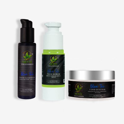 Nefol Radiance Routine Combo Skincare Set – Face Wash, Face Scrub & Face Serum Kit | Natural Brightening & Glow for All Skin Types(180 ml)