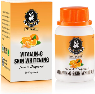 DR JAMES Vitamin C Capsules with Citrus Extracts & Antioxidants – Daily Skin Radiance Support – 60 Capsules(40 g)