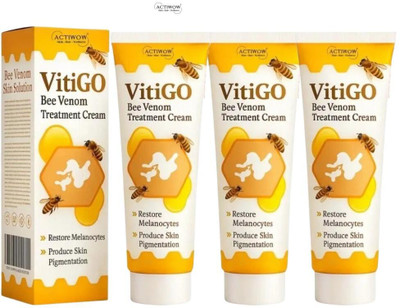 ACTIWOW Vitigo Bee Venom Cream for Pore Refinement and Clarity 3 Pcs(300 g)