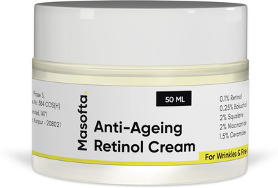 Masofta Anti Ageing Retinol Night Cream for Wrinkles, & Fine Lines | Beginner Friendly(50 g)