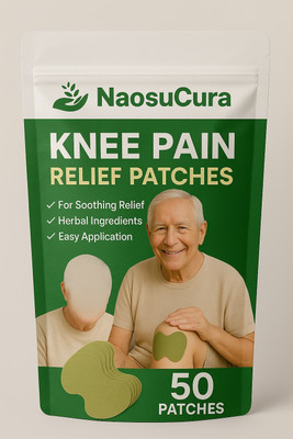 Naosucura 50 Count Ayurvedic Patches for Knee Swelling, Pain and Movement Support Plaster & Patch(50 x 1 Patches)