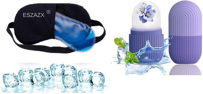 ESZAZX Eye Mask with Gel | Sleeping mask with Cooling Gel WITH Ice Roller For Face, Neck and Body(60 g)