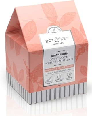 Dot and key Booty Polish Deep Exfoliating Walnut & Coffee Body Scrub, 60ml, for butt, thighs and hips, anti-cellulite and dark spots reduction(60 ml)