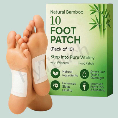 FlyTouch Bamboo Vinegar Foot Pads for Night Routine and Comfortable Skin Feel(100 g)