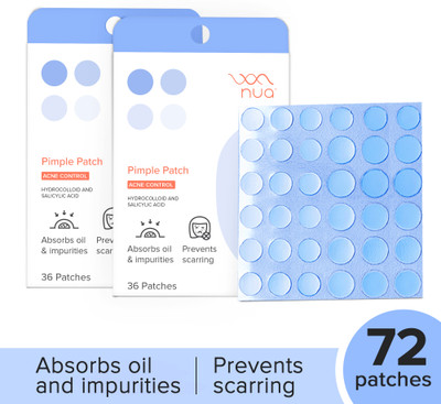Nua Pimple Patch | Hydrocolloid and Salicylic Acid Patches(14.5 g)
