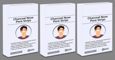 house of common Bamboo Charcoal Blackheads Remover Nose Strips for Men (4 Pcs) - Pack of 3(12 g)