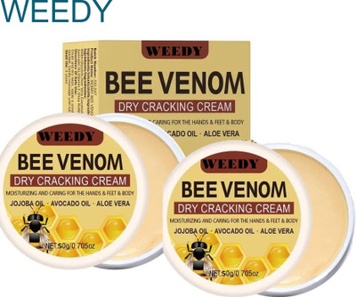 WEEDY Bee Venom Dry Cracking Cream Pack of 2 for Smoother Skin(60 g)