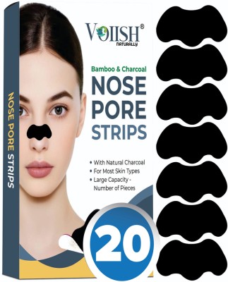 VOIISH Charcoal Nose Strips 20PCS Whitehead & Blackhead Remover Pores (PACK OF 2)(20 g)