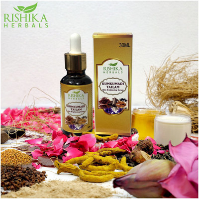 RISHIKAHERBALS KUMKUMADI TAILAM NATURAL FACE OIL(30 ml)