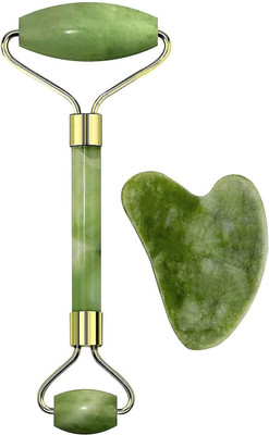 RUGY acial Massager Jade Roller & Gua Sha Tool Natural Himalayan Stone for Face(50 g)