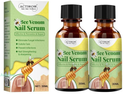 ACTIWOW Bee Venom Nail Serum Growth Support for Stronger Nails A001(20 ml)