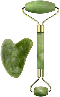 GOLDINKS Jade Roller Face Massager with Gua Sha, Improves Skin Elasticity,Reduce Wrinkles(100 g)