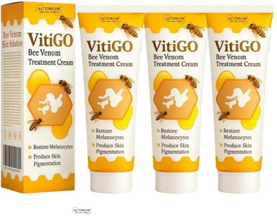 ACTIWOW Vitigo Bee Venom Cream for Skin Glow Before Events 3 Pcs QA1(300 g)