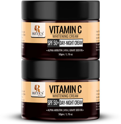 R RIZTICS Vitamin C Face Cream – Brightening & Fairness | Boost Glow with Orange Peel Extract | Paraben & Sulfate Free(100 g)