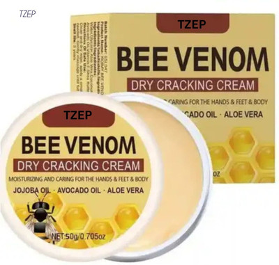 TZEP Bee Venom Skin Cream | Natural Bee Venom Formula, Repairs Dry & Cracked Skin -(50 g)
