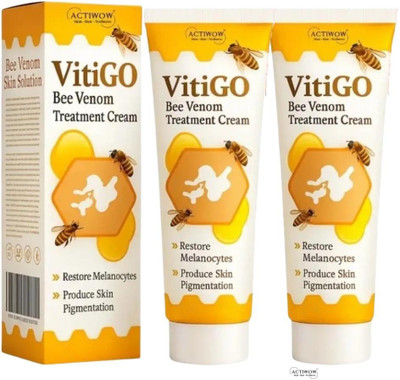 ACTIWOW Vitigo Bee Venom Cream to Reveal Glowing Skin Underneath 2 Pcs ACW(200 g)