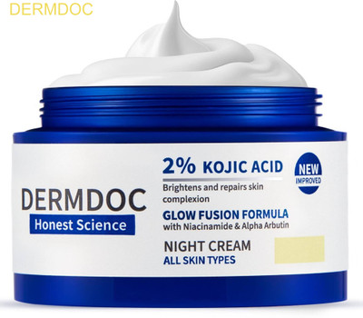 DermDoc Kojic Acid Night Cream 50g – Dark Spot Fade Formula(50 g)