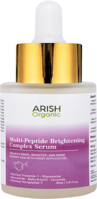 ARISH BIO-NATURAL Multi-Peptide Brightening Complex Serum | Natural Glow Booster for Radiant, Smooth Skin(30 ml)