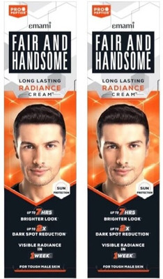 EMAMI Fair and Handsome Long Lasting Radiance Cream for Men - Deep Action, (Pack Of 2)(30 g)