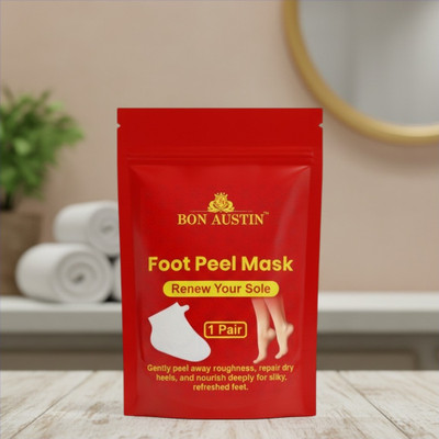 Bon Austin Exfoliating Foot Peeling Mask Renew sole Repair dry Heels & cracked skin 1 Pair(50 ml)
