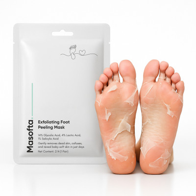 Masofta Exfoliating Foot Peeling Mask for Dead Skin Removal, Peeling Socks, Spa Pedicure at Home(40 g)