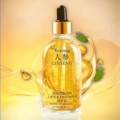 Vevoria Ginseng Polypeptide Anti-Aging gold Serum Gold Essence Serum for Face Glow, Wrinkle Removal, Skin Repair & Moisture Lock Wrinkle Care Face Brightening serum Youth Restore & Blackhead Removal(30 ml) Vevoria Ginseng Polypeptide Anti-Aging gold Serum Gold Essence Serum for Face Glow, Wrinkle Removal, Skin Repair & Moisture Lock Wrinkle Care Face Brightening serum Youth Restore & Blackhead Removal(30 ml)
