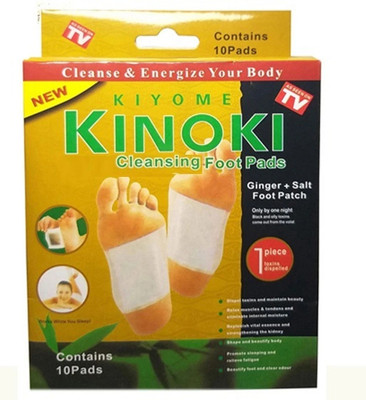 KIYOME KINOKI detox foot pads cleansing natural set bamboo boxes patches(350 g)
