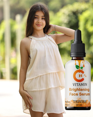 TRIVIBE Anti-Ageing Vitamin C Face Serum with Collagen Boost, Wrinkle Reduction, Fine Line Care, and Youthful Glow for Mature and Ageing Skin Women(30 ml)