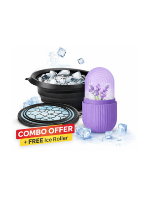Glosstiy Glam Premium Ice Facial Combo Set with Free Ice Roller | Skin Tightening & Minimizing(30 ml)