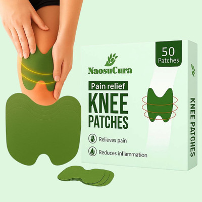 Naosucura 50 Patches for Knee Strain, Swelling and Leg Cramp Relief – Herbal Support Plaster & Patch(50 x 1 Patches)