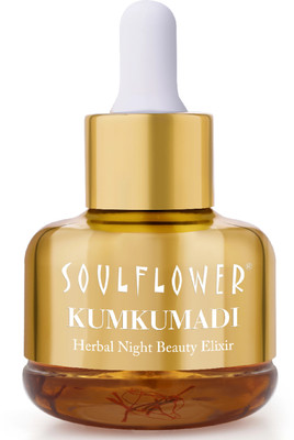 Soulflower Kumkumadi Night Beauty Elixir With Precious Oils Of Saffron & Almond(30 ml)
