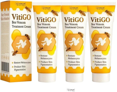 ACTIWOW Vitigo Bee Venom Cream for Beauty Without Filters 3 Pcs QA1(300 g)