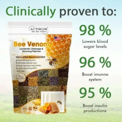 ACTIWOW Bee Venom Foot Patches for Detox & Daily Vitality Foot Patches(100 g)
