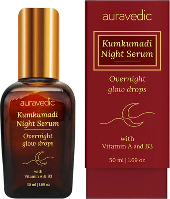 AURAVEDIC Kumkumadi Tailam Retinol Night Serum Niacinamide Serum For Anti Aging and Pigmentation(50 ml)