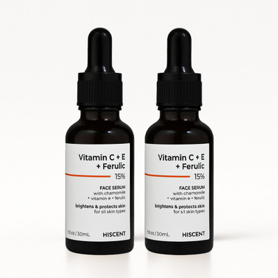Hiscent Radiant Glow Vitamin C+E And Ferulic Acid Face Serum – Brighten & Protect Your Skin ( pack Of 2 )(60 ml)