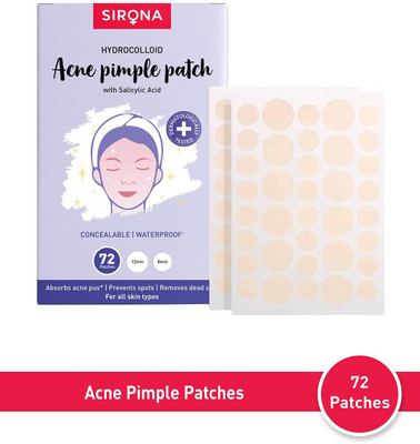 SIRONA Acne Pimple Patch for Face with Hydrocolloid & Salycylic Acid - 72 patches(20 g)