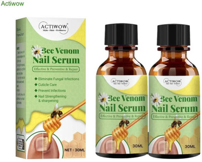 ACTIWOW Bee Venom Nail Serum Cuticle Shield with Healing Power A001(20 ml)